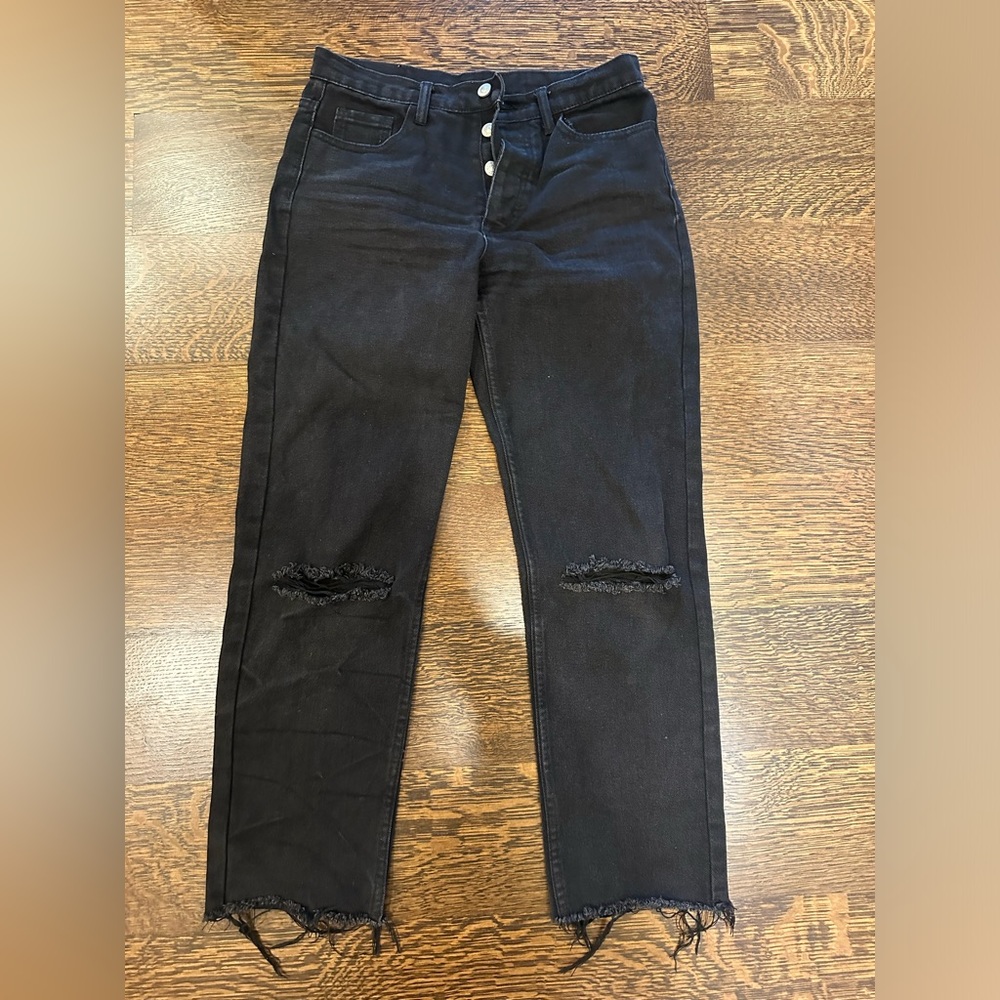 Ripped mom jeans